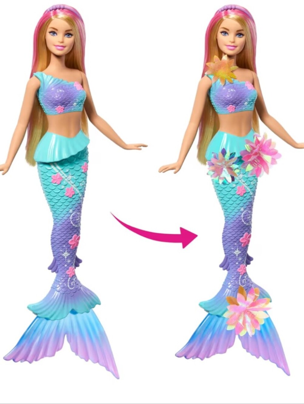 Barbie Mermaid Doll - Aqua Purple Pink Tail